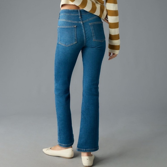 Anthropologie Pilcro The Yaya Patch Pocket Mid Rise Crop Flare Jeans - Picture 3 of 6